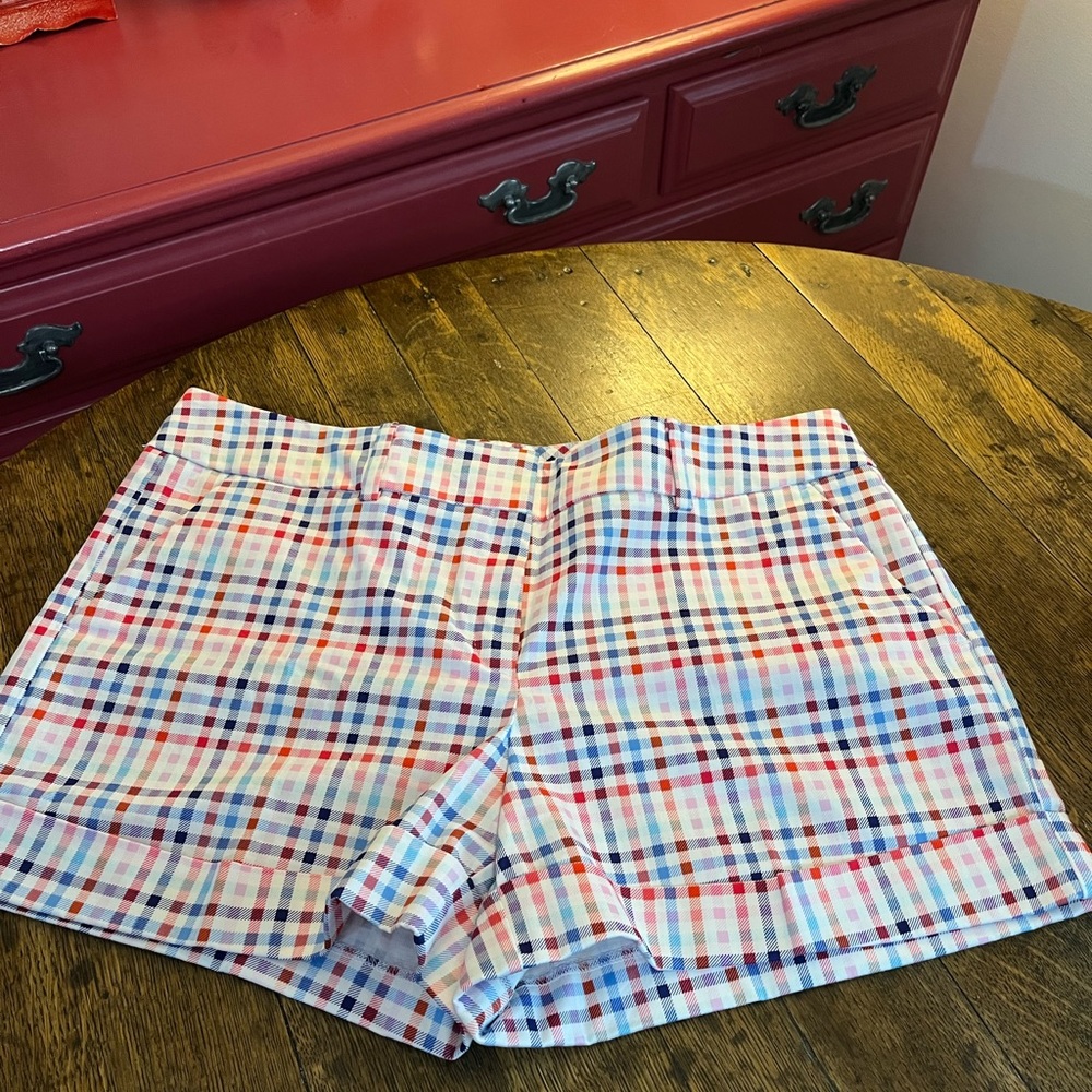 Checked Shorts, 7th Avenue, Size 16, 5”